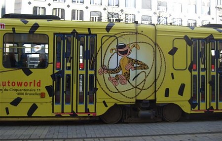 Le marsupilami participe aussi aux transports en commun !