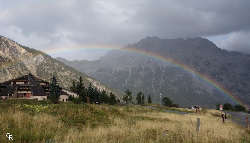 Arc en ciel sous le col de l'Echelle - © C. Rau 2015