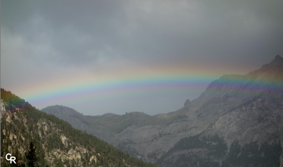 Arc en ciel sous le col de l'Echelle - © C. Rau 2015