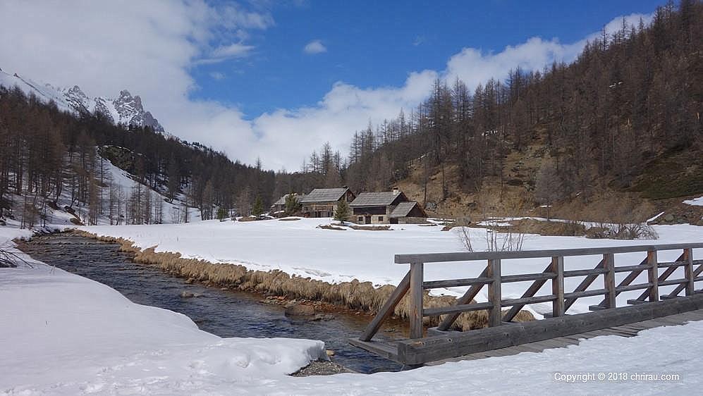 La Clarée au Jadis, en hiver.