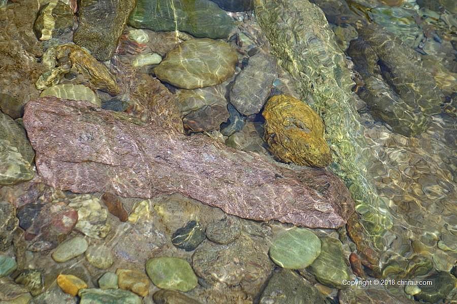 Le lit de la Clarée présente une jolie palette de couleurs...