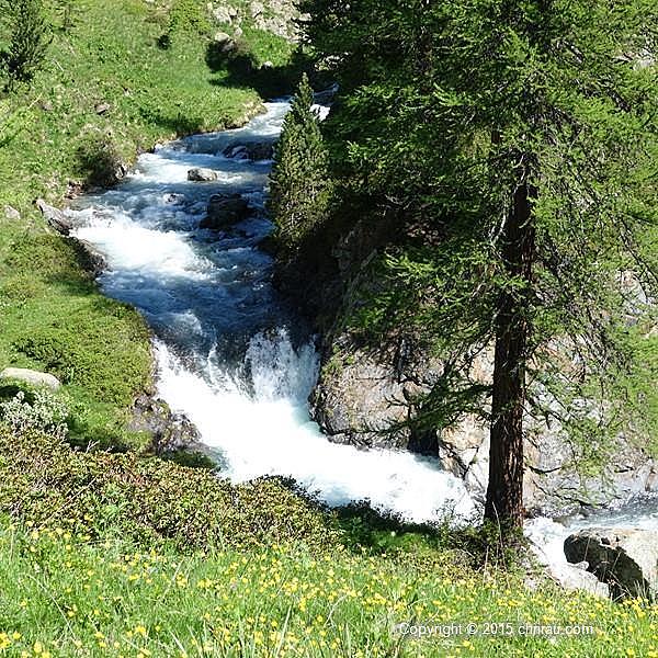 La Clarée près de Roche Noire, depuis le rive droite