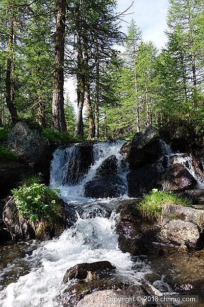 Le torrent du Cristol rejoint la Clarée à Névache-Ville-Haute