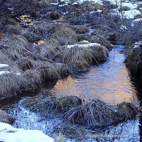 La Clarée au Jadis, en hiver.