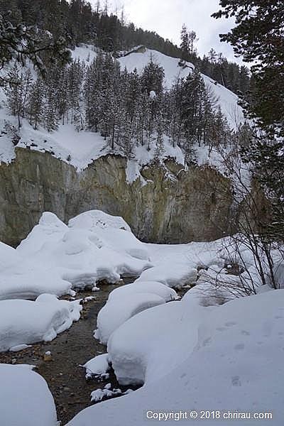 La Clarée grossie des eaux du Roubion, en hiver