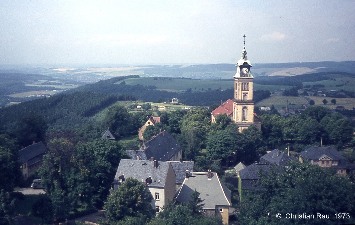 Paysage d'Augustusburg en juillet 1973
