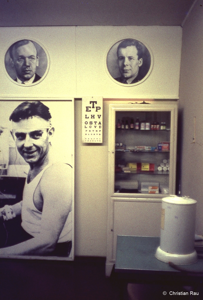 Dans une salle d'entraînement du "Centre des Cosmonautes" de Karl-Marx-Stadt en 1973