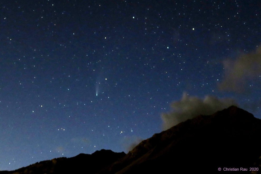 Comète Neowise observée à Névache, CRau - été 2020
