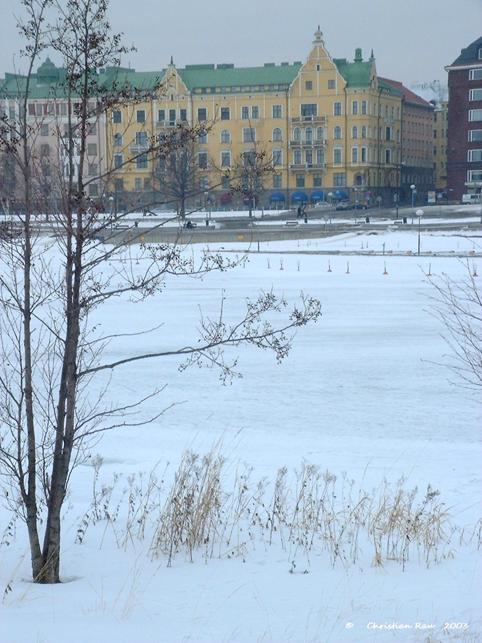 Helsinki, rue de la côte, en hiver
