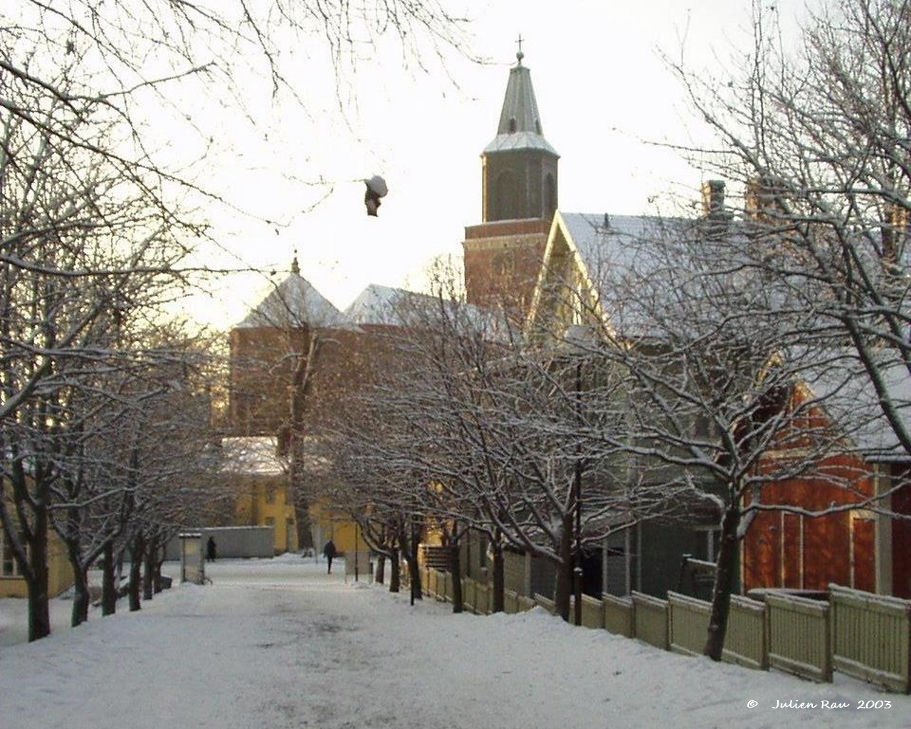 Esplanade de l'université à Turku le 3 janvier