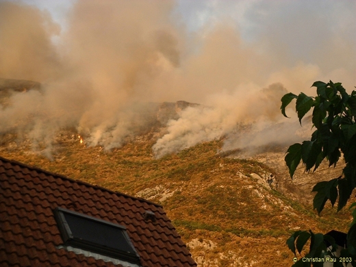 Incendie du Néron, août 2003