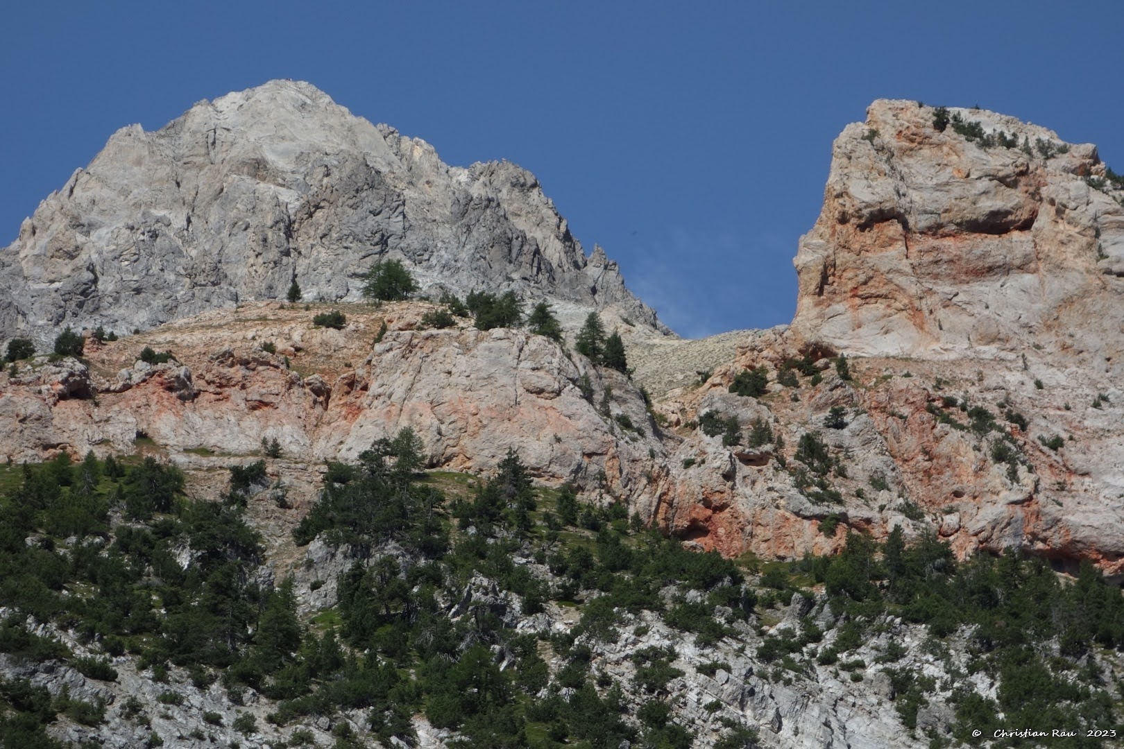 Batteries italiennes sous l'Aiguille Rouge