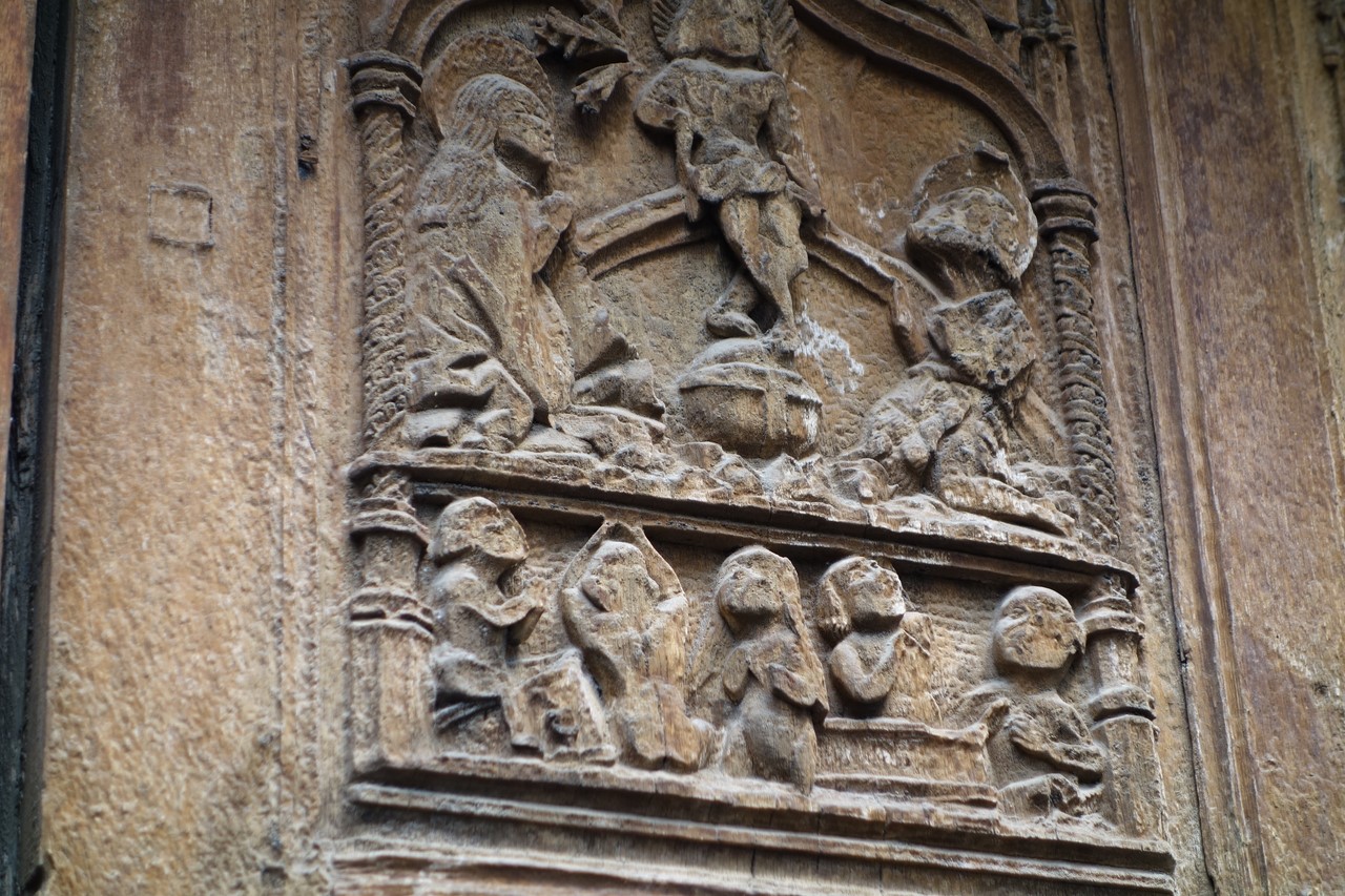 Eglise St-Marcellin - Porte sculptée - C. Rau 2015