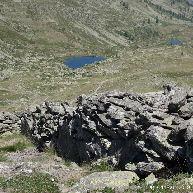 Lacs de Cristol depuis le col (mur de Berwick) - C. Rau - 2015-07