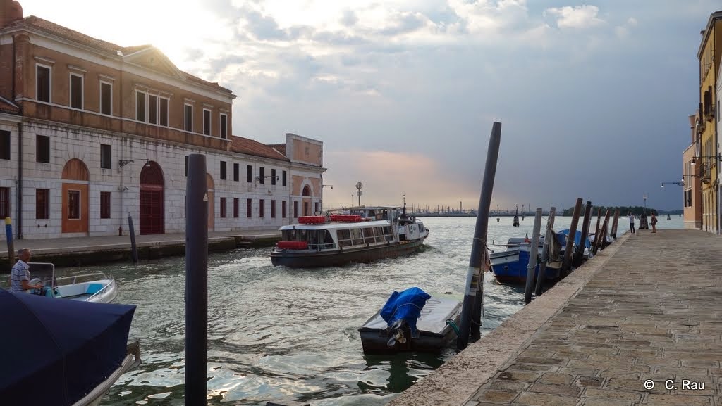 L'extrémité nord (sur la lagune) du Canal de la Giudecca