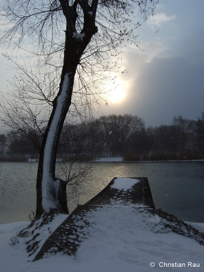 Le ponton du lac de Fiancey, décembre 2009... Le ponton du lac de Fiancey, décembre 2009...