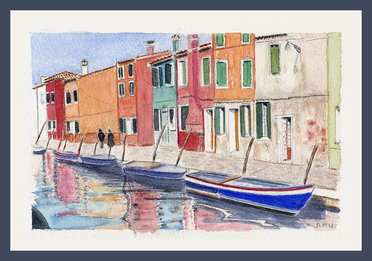 Burano - Aquarelle © Christiane Rau 2015