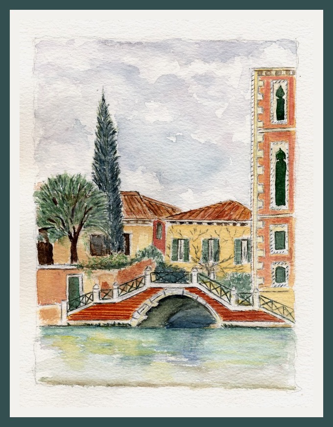 Venise - Zattere - Copie de Christiane Rau 2013 d'après l'aquarelle d'Isabelle de Borchgrave