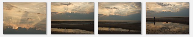 Un spectacle quotidien : la plage au coucher du soleil !