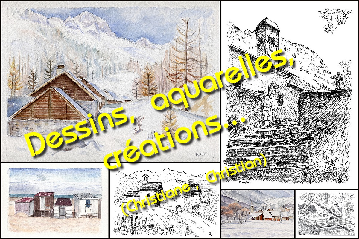 Dessins, aquarelles, créations C-Ce Rau